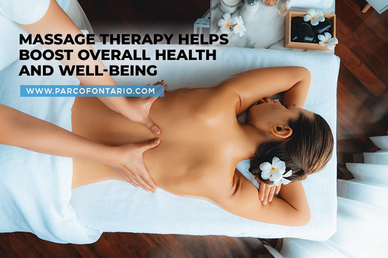 Massage therapy helps boost overall health and well-being