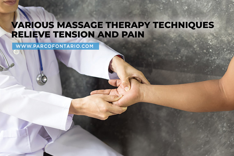 Various massage therapy techniques relieve tension and pain