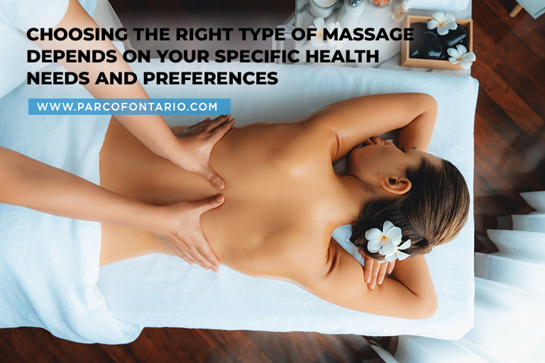 Choosing the right type of massage depends on your specific health needs and preferences