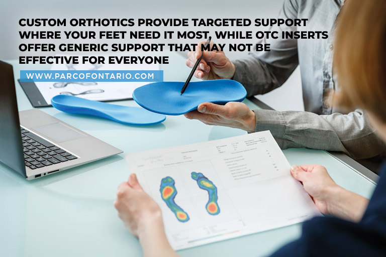 Custom orthotics provide targeted support