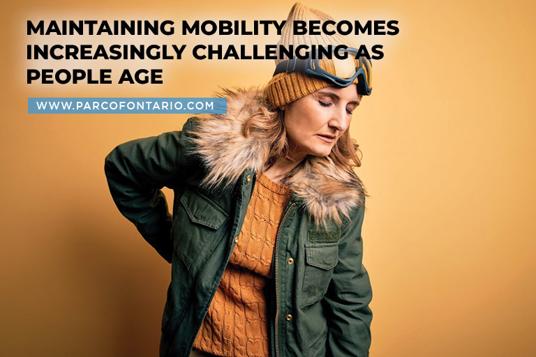 Maintaining mobility becomes increasingly challenging as people age