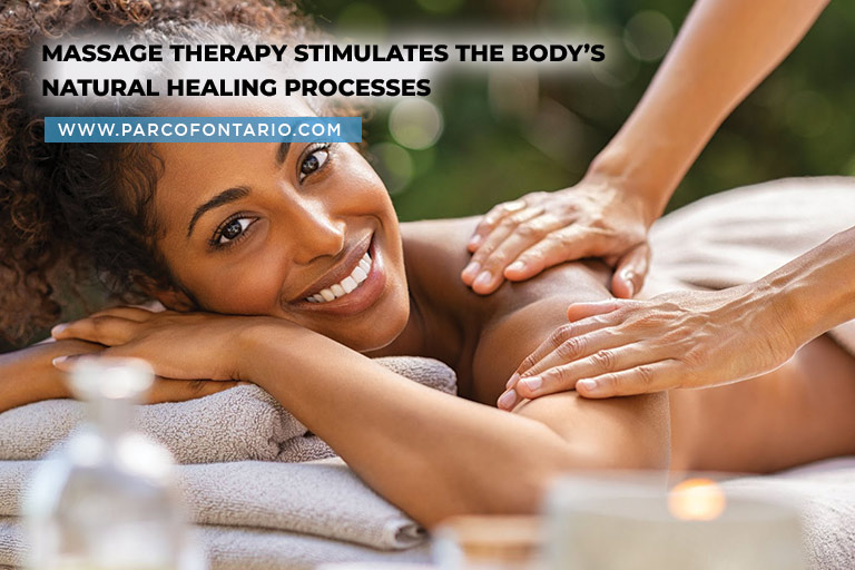 Massage therapy stimulates the body’s natural healing processes