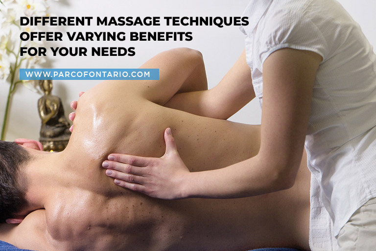 Different massage techniques offer varying benefits for your needs