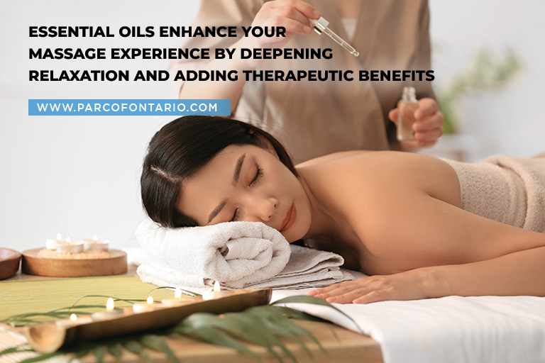 Essential oils enhance your massage experience by deepening relaxation and adding therapeutic benefits