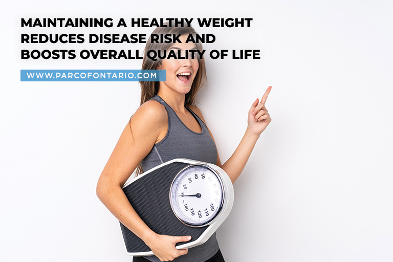 Maintaining a healthy weight reduces disease risk and boosts overall quality of life