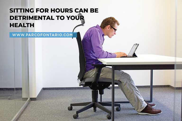 Sitting for hours can be detrimental to your health