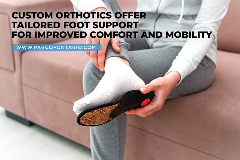 Custom orthotics offer tailored foot support for improved comfort and mobility