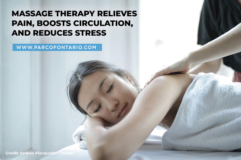 Massage therapy relieves pain, boosts circulation, and reduces stress