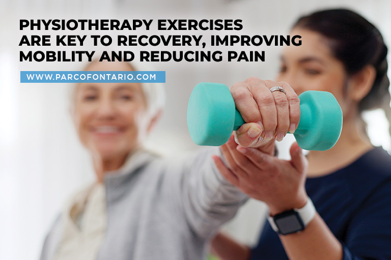 Physiotherapy exercises are key to recovery, improving mobility and reducing pain